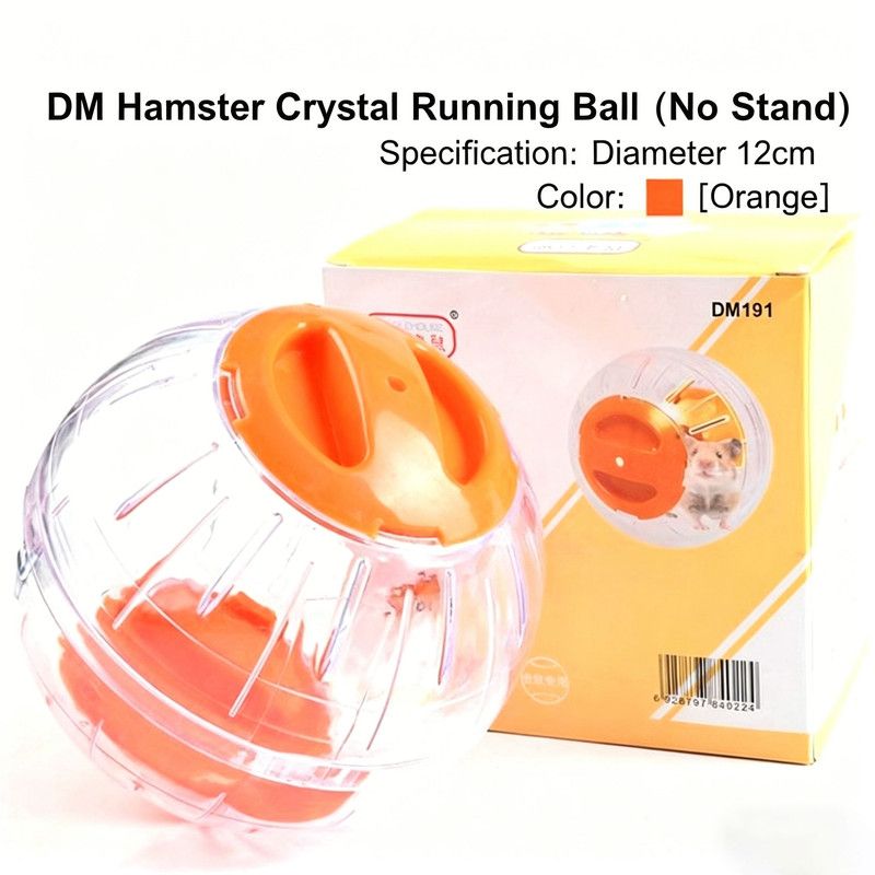 Hamster Exercise Ball (Plastic) Size: 120mm Color: Orange for Hamsters (1pc)