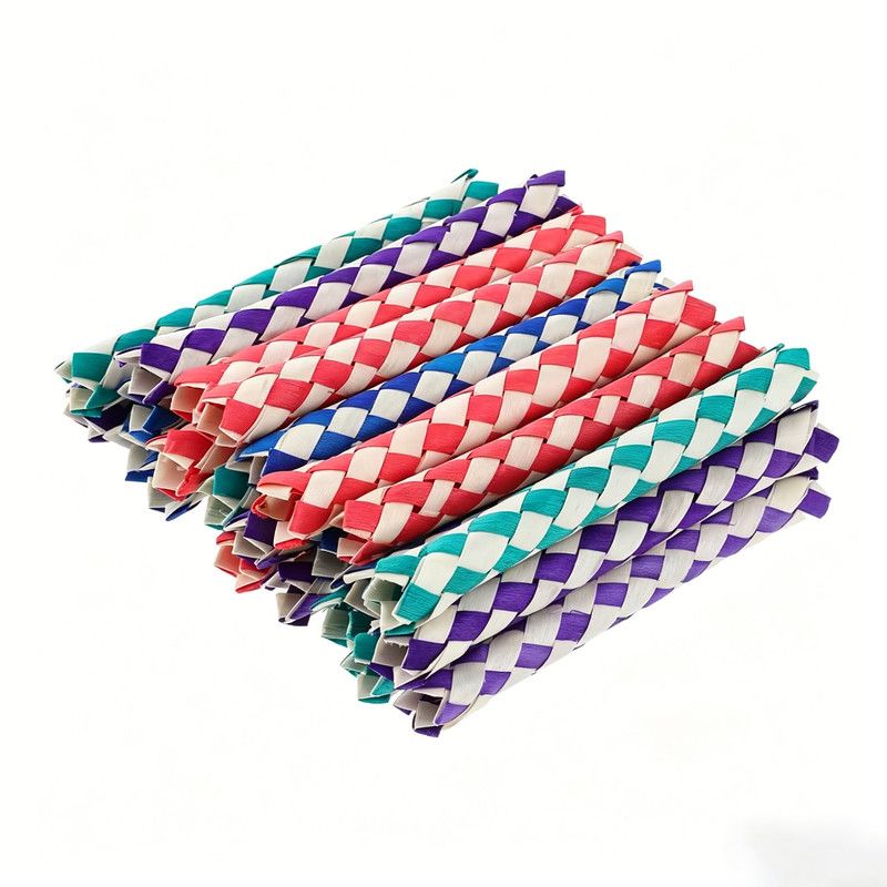 Bird Toy (Paper) Size: 150mm*15mm Color: Green/White for Parrots (10pc)