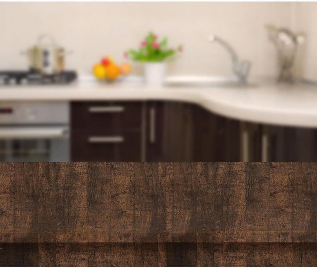 Self Adhesive Vinyl Wallpaper Light Brown Wood Grain Pattern 0.45m x 6m Decorative Sticker
