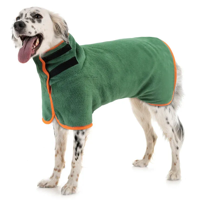 Dog Bathrobe Microfiber Absorbent Drying Coat, Blue, S