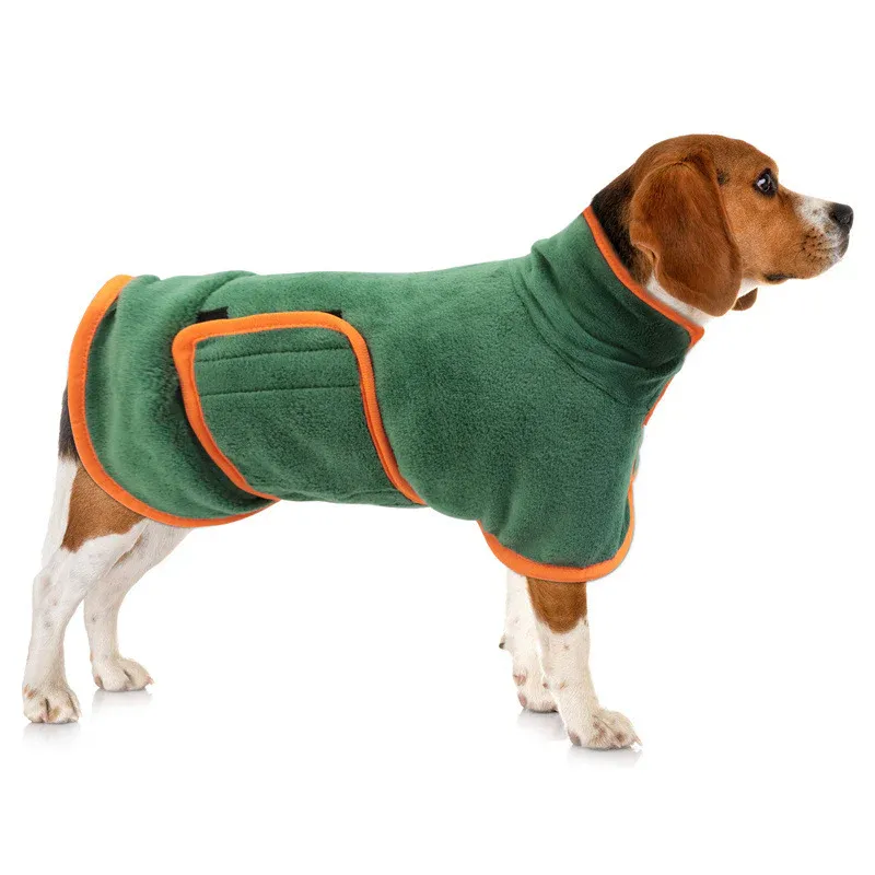 Dog Bathrobe Microfiber Absorbent Drying Coat, Blue, S