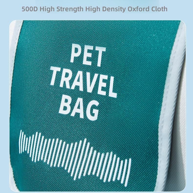 Pet Travel Bag Soft Sided Mesh Carrier Breathable Collapsible, Green