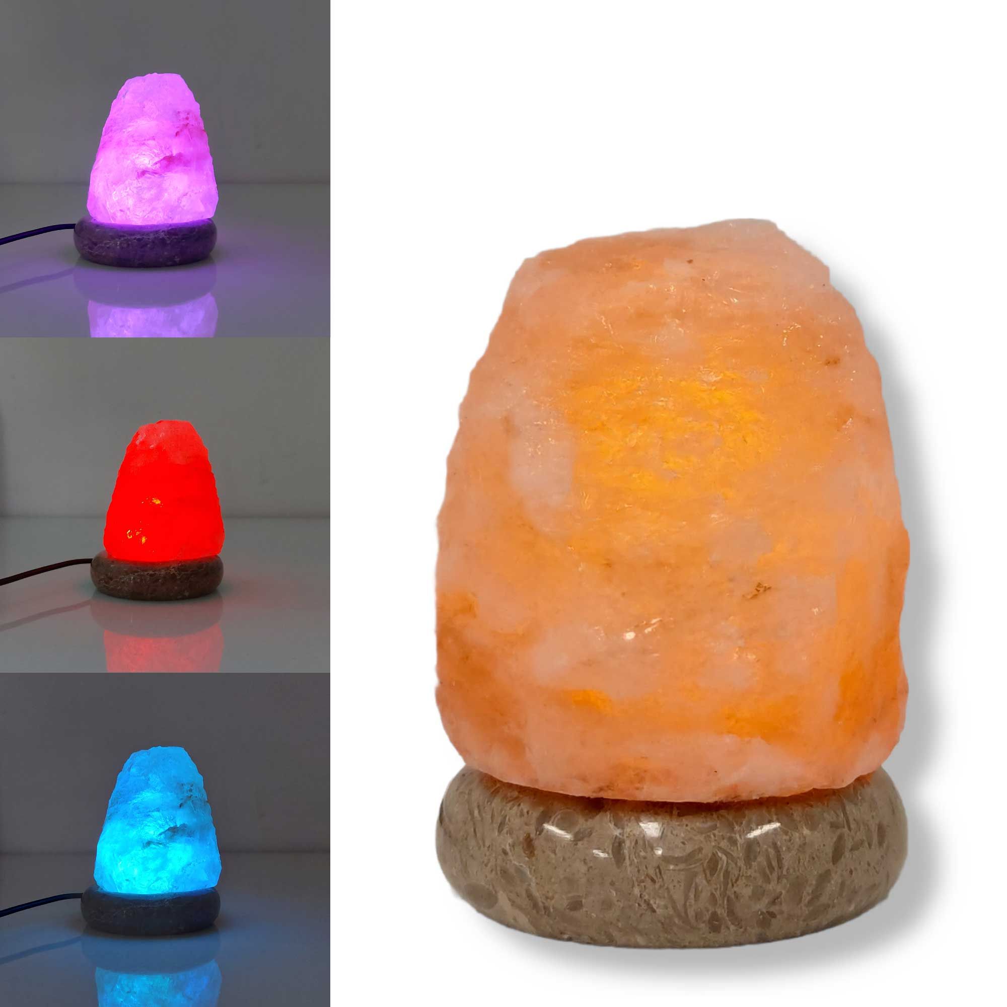 USB Color Changing Himalayan Salt Lamp, Pink Natural Rock LED Night Light