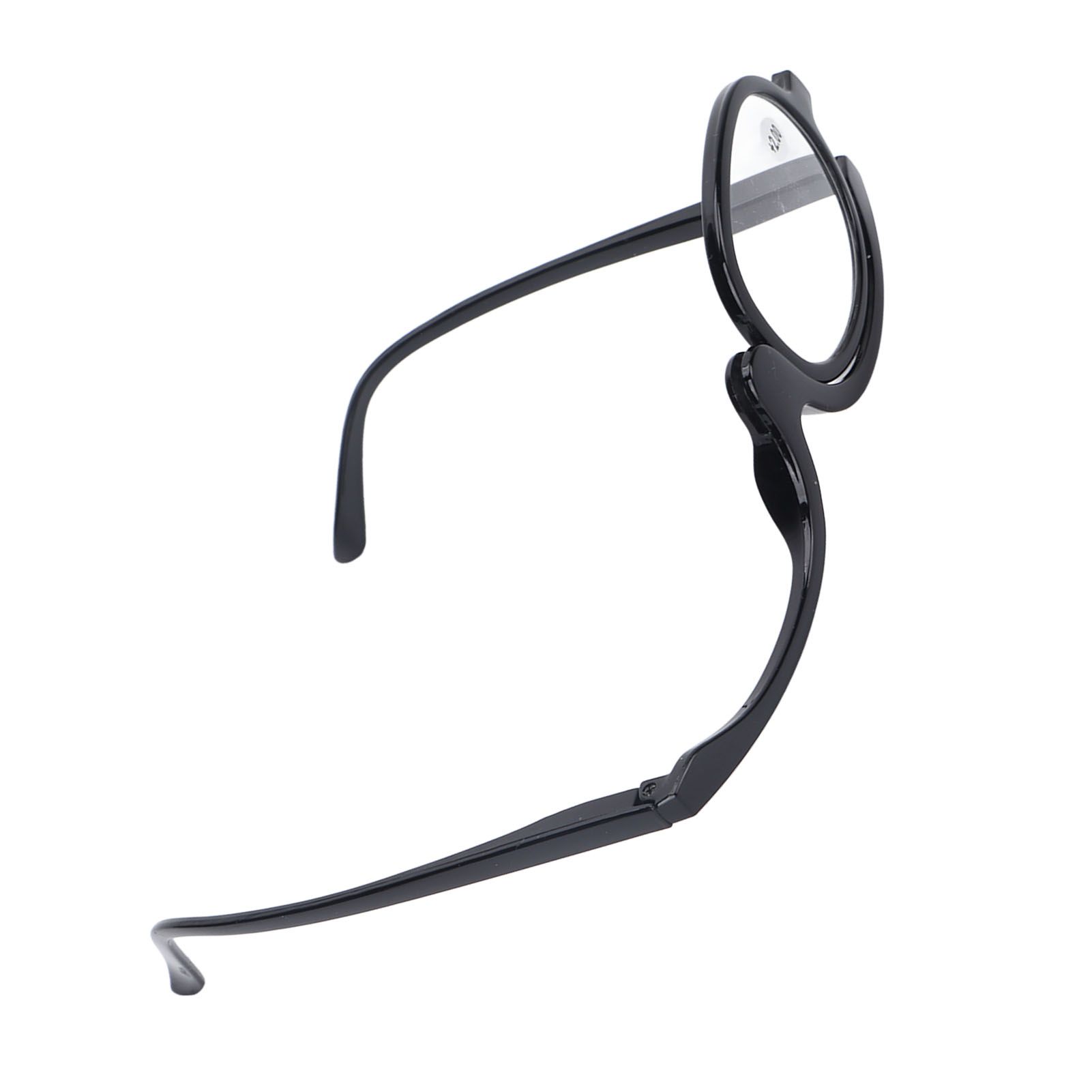 Magnifying Makeup Glasses with Folding Eye, Solid Color Makeup Glasses, black (+1.00)