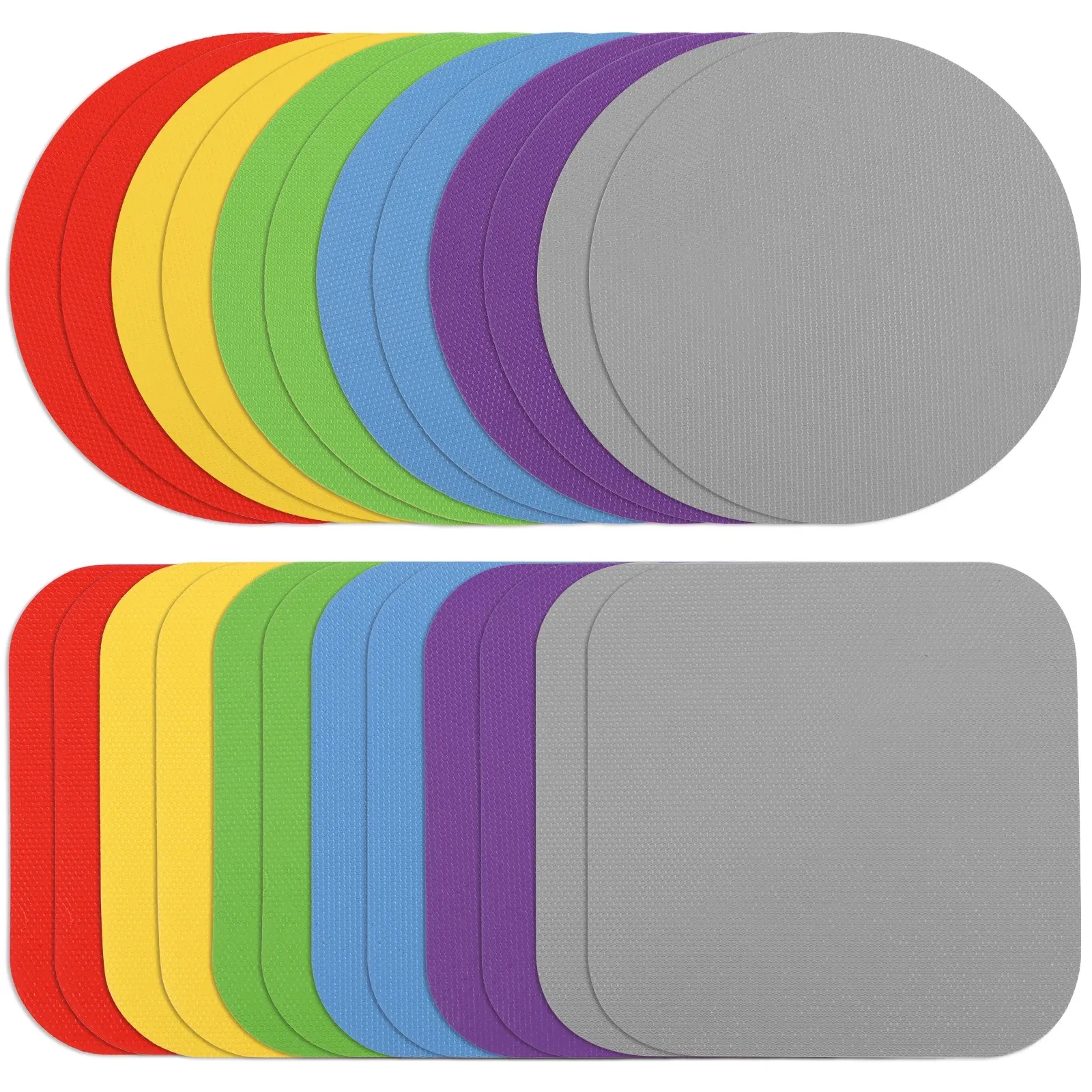 24 Pack Silicone Jar Gripper Pads, Honeycomb Non Slip Jar Opener Mats for Seniors, 6 Colors