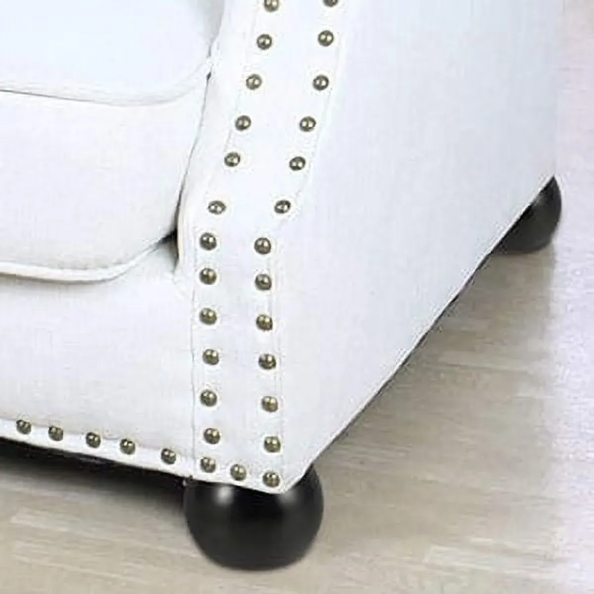 4 Pcs Round Bun Furniture Legs, Solid Eucalyptus Wood Replacement Sofa Feet, Black 2 Inch
