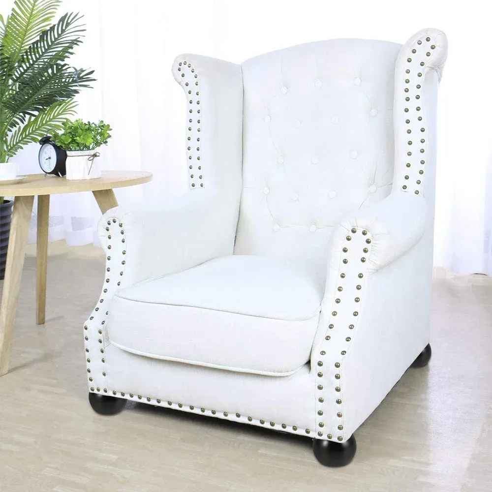 4 Pcs Round Bun Furniture Legs, Solid Eucalyptus Wood Replacement Sofa Feet, Black 2 Inch