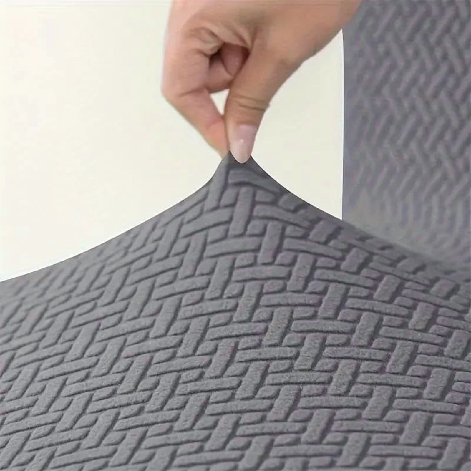 Rectangle Saddle Bar Stool Covers Stretch Washable Slipcovers Set of 2 White