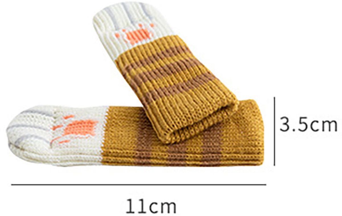 24 Pieces, Chair Leg Socks, Knitting, Premium Elastic Protectors, Door Handle Cover, Chair Protector, for Cold Weather, Travel and Daily Winter Wear