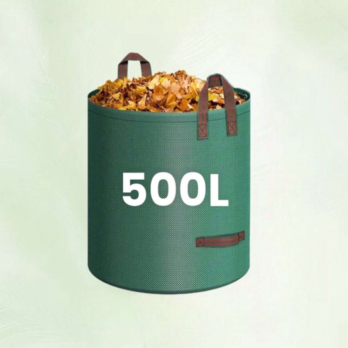 Sustainable Garden Waste Bag 500L, Extra Large, Foldable Garden Bag, Big Bag, Rubble Bag, Green Waste, Leaf Bag, Waterproof