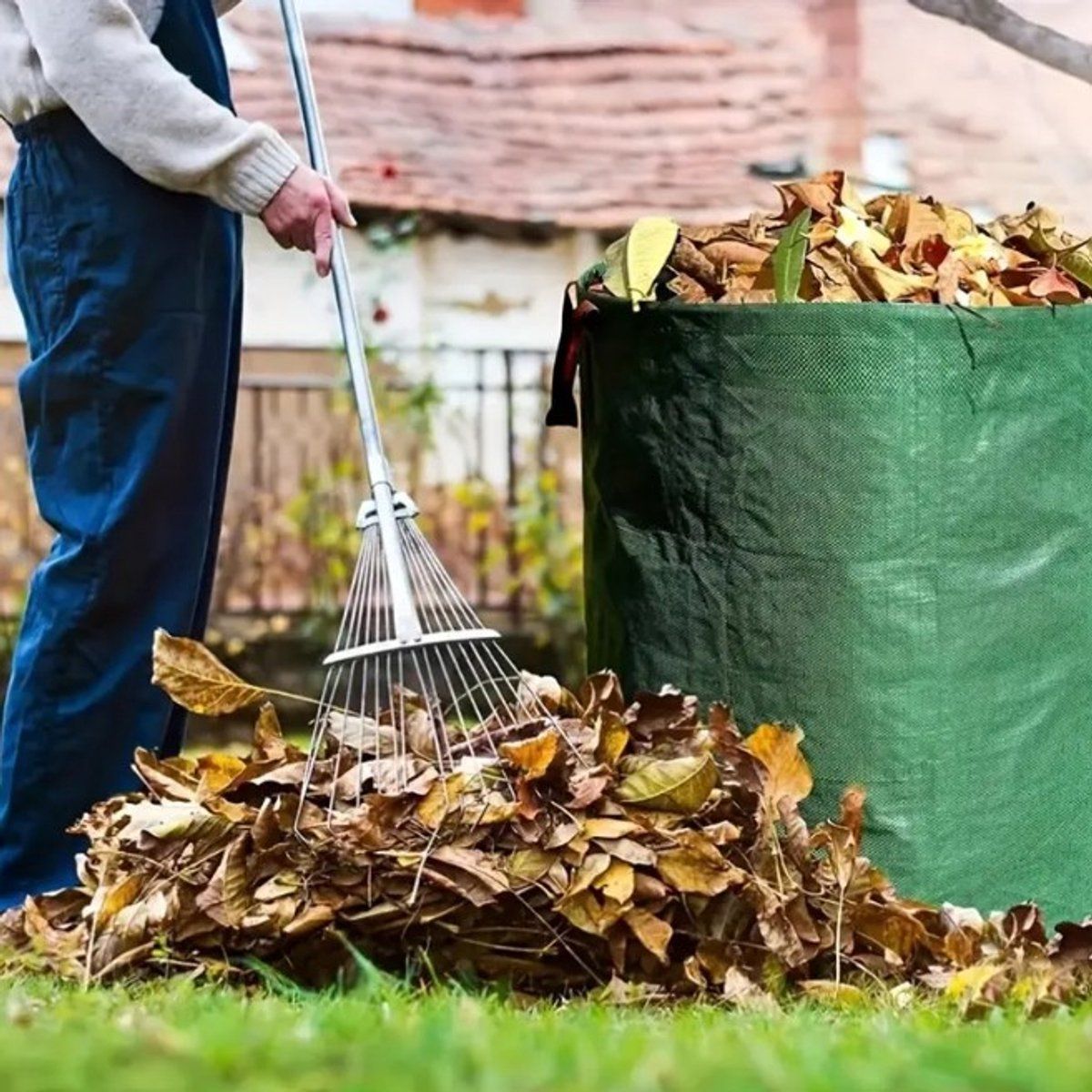 Sustainable Garden Waste Bag 500L, Extra Large, Foldable Garden Bag, Big Bag, Rubble Bag, Green Waste, Leaf Bag, Waterproof