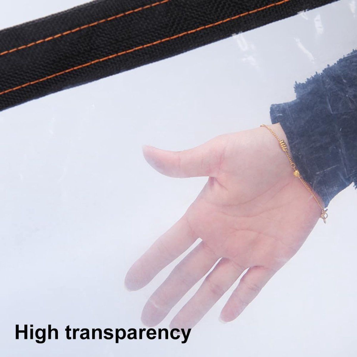 Waterproof Transparent Tarpaulin with Reinforced Edges, Durable Weather Resistant Cover for Furniture, Roofs and Outdoor Use, 1 x 2 m