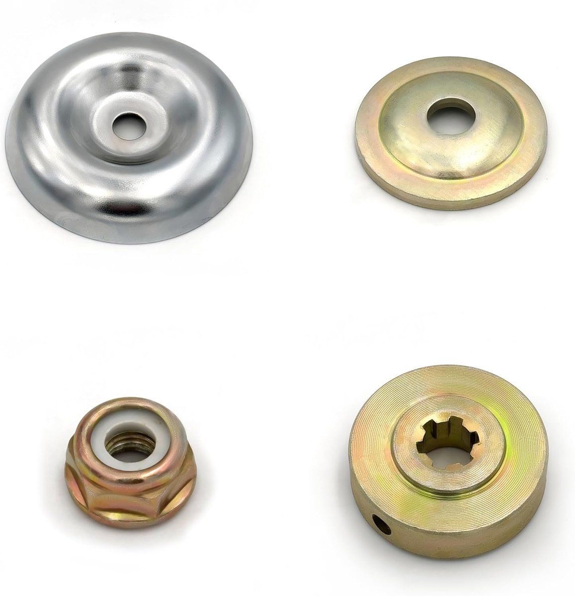 5 Pieces Brushcutter Accessories and Replacement Parts, Metal Nut Set for Lawn Mower and Grass Trimmer, Including Blade Adapter Kit
