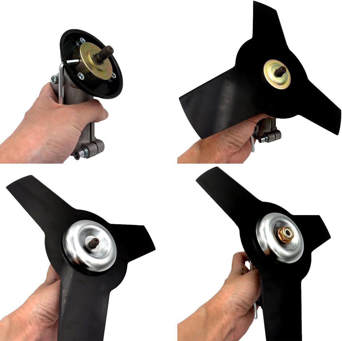 5 Pieces Brushcutter Accessories and Replacement Parts, Metal Nut Set for Lawn Mower and Grass Trimmer, Including Blade Adapter Kit