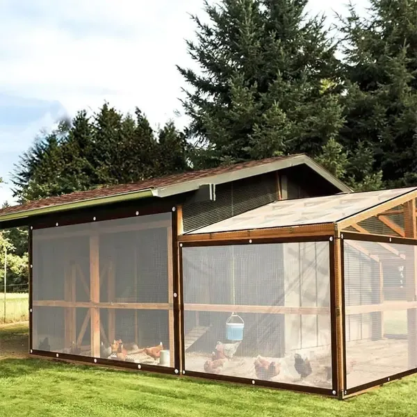 Clear PVC Tarpaulin with Grommets, Waterproof UV-Resistant Protective Sheet for Patios, Greenhouses and Outdoor Use, 3 x 5 m
