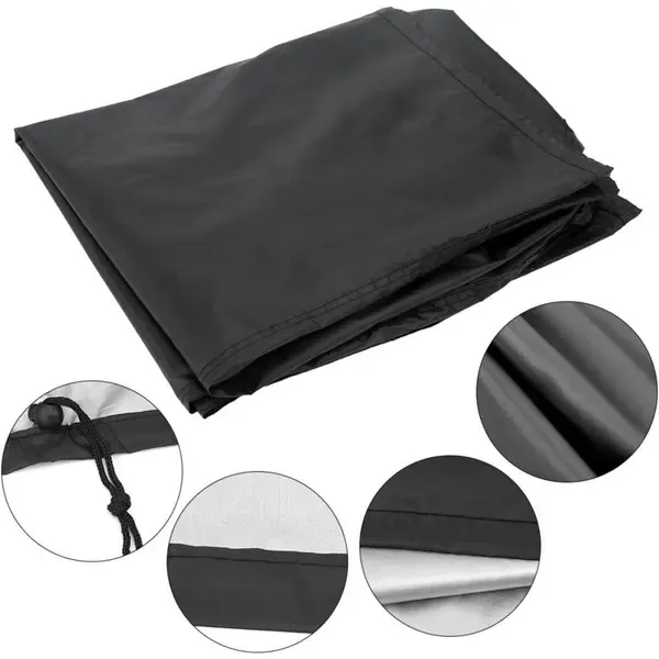 1 Piece Square Charcoal Grill Cover,420D Waterproof Oxford Fabric UV-Resistant Outdoor BBQ Protector, Black, 80 x 66 x 100 cm