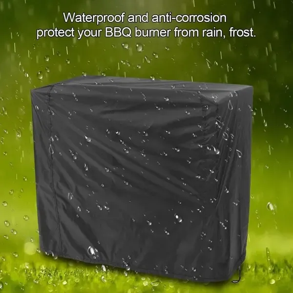 1 Piece Square Charcoal Grill Cover,420D Waterproof Oxford Fabric UV-Resistant Outdoor BBQ Protector, Black, 80 x 66 x 100 cm