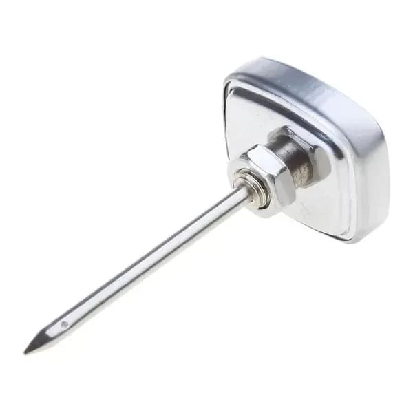 BBQ Grill Thermometer Dual-Display Stainless Steel Temperature Gauge for Smokers Ovens and Meat Cooking Silver