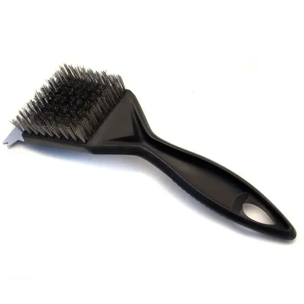Stainless Steel Grill Brush With Scraper Cleaning Tool For Charcoal Grills Electric Grills And Smokers Black