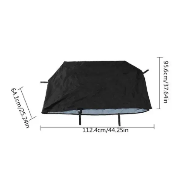 Waterproof 420D Polyester Grill Cover Compatible with Weber Q2000 and Q3000 Gas Grills, UV Resistant Patio Protection, 112 x 64 x 96 cm