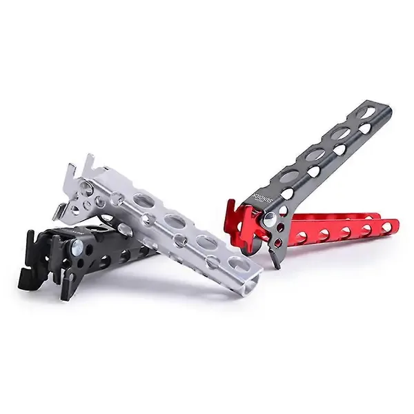 Aluminum Pot Gripper Foldable Lightweight Cooking Handle Clamp for Camping Kitchen Cookware Black 12.5 cm