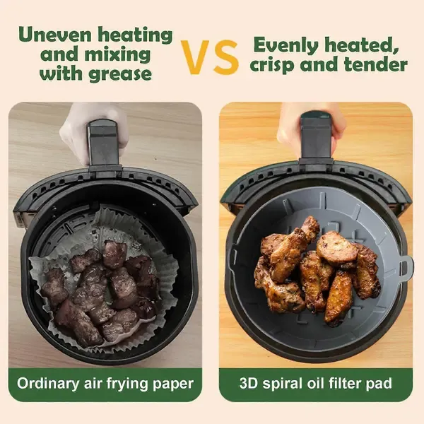 Reusable Silicone Air Fryer Pot with Non-Stick Basket Liner and Side Handles for Air Fryers, Ovens and Baking, Pink, 19 cm