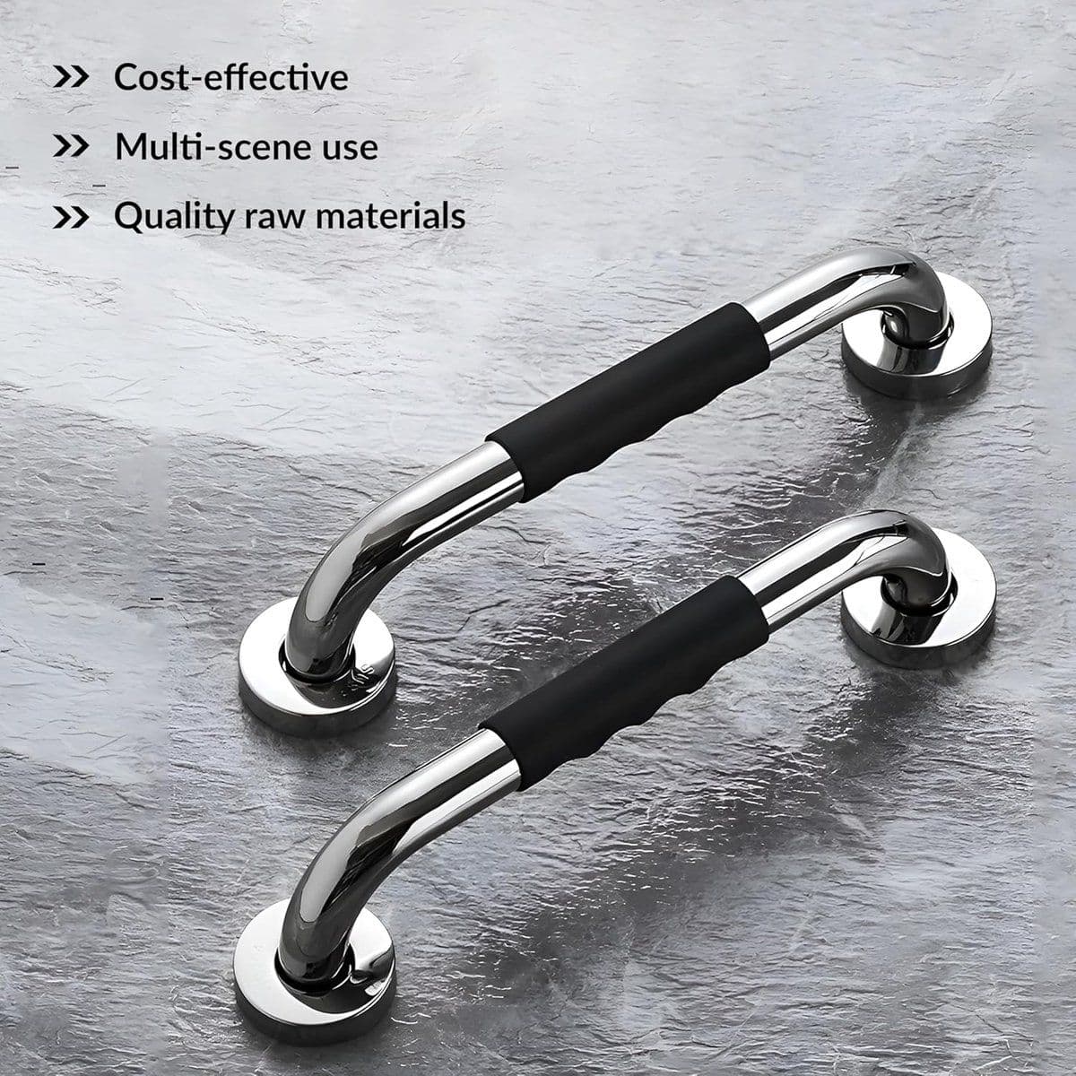 2 Pack, Wall Bracket for Handrail, Non-slip handrail for the bathroom, for shower, toilet, bath, for Home, Travel and Daily Use, 30 cm