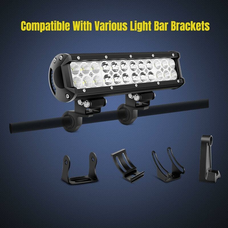 Heavy Duty 2pcs 19-30mm Roof Rack Bracket LED Light Holder Roll Bar Clamps Clamp,for Roll Cage Bar for Off Road,SUV