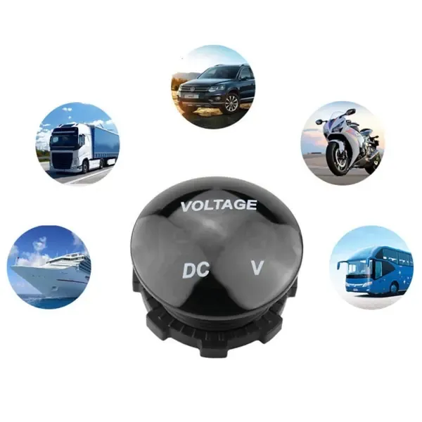 LED Digital Display Voltmeter Car Motorcycle Voltage Volt Meter for DC 12V-24V Vehicle Equipment Blue, PC material, Blue/Red Color Options