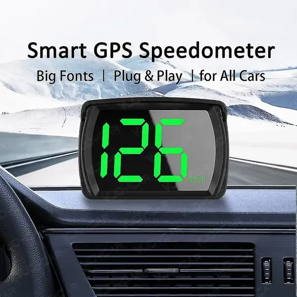 The Latest GPS Hud Digital Speedometer Plug And Play All Cars Large Font Kmh Mph Car Accessories null, automotive replacement use