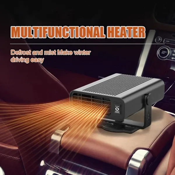 500W Electric Car Heater DC 12V Heater Fan Dehumidifier Defroster D, ABS material, automotive replacement use, Black/White Color Options