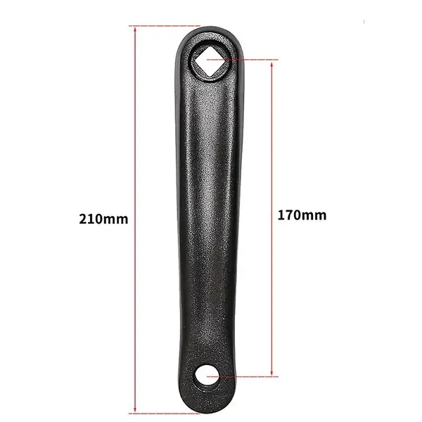 Bicycle Crank Arm(one Pair/left/right) Bicycle Replacement Hand Crank Arm For Bike Replacement Acce, Aluminum Alloy material, Black Color