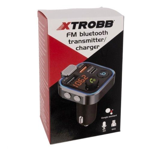 Bluetooth FM Transmitter & Charger 20w - For the car - Car charger, Aluminum + Plastic material, wireless audio upgrade