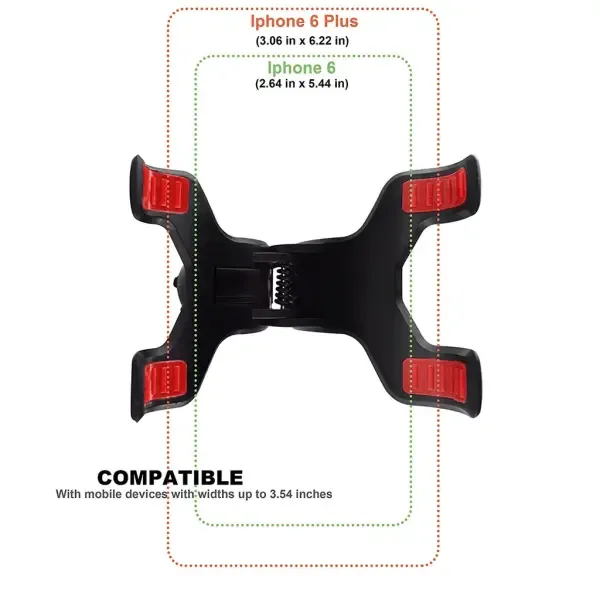 Mobile Phone Holder with Suction Cup for Car Black, ABS + PVC material, dashboard mounting, stable phone or GPS support, Black Color