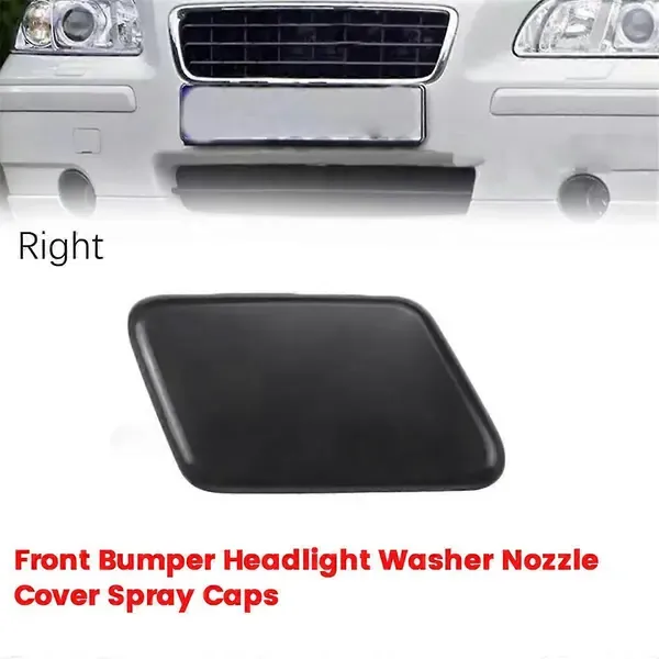 Compatible with Volvo S60 2005-2009 Headlight Washer Nozzle Cover 39993164 Right, Plastic material, direct exterior replacement, Black Color