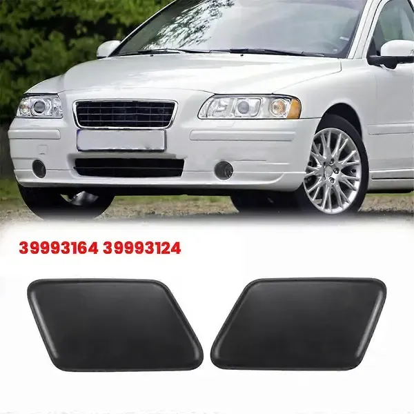 Compatible with Volvo S60 2005-2009 Headlight Washer Nozzle Cover 39993164 Right, Plastic material, direct exterior replacement, Black Color