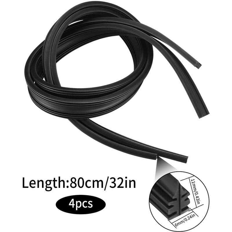 4 Piece Rubber Replacement Wiper Blades 800mm Universal Windshield Wiper Strips
