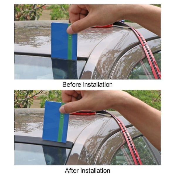 Car Rubber Edge Sealing Strip for Roof Window Door and Protective Trim, Noise Dust Rain Reduction, 19mm x 2m Black Trim