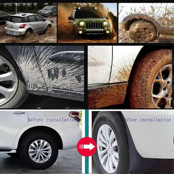 Mudguards for Volvo V60 MK II Estate 2019-2021, Molded Front and Rear Splash Guards, Semi-Rigid ABS Plastic Set