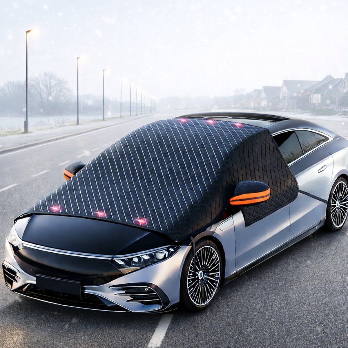 Anti, freeze Blanket with magnetic clamp, Car Freeze Blanket, Ice Blanket, Frost Blanket, Windscreen Cover, Winter Protection, Ice Cover