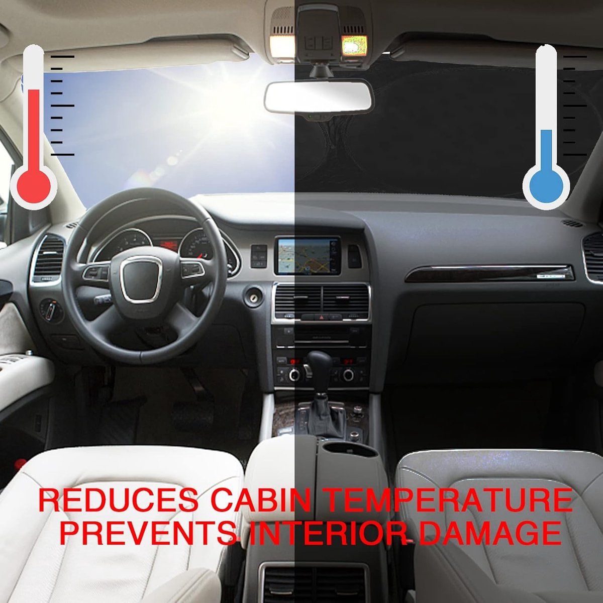 Sunshade Car Windshield Sunshade, Windshield Cover, 150x70CM, SUV, Pickup or Truck, Sunshade for Sedan Windows