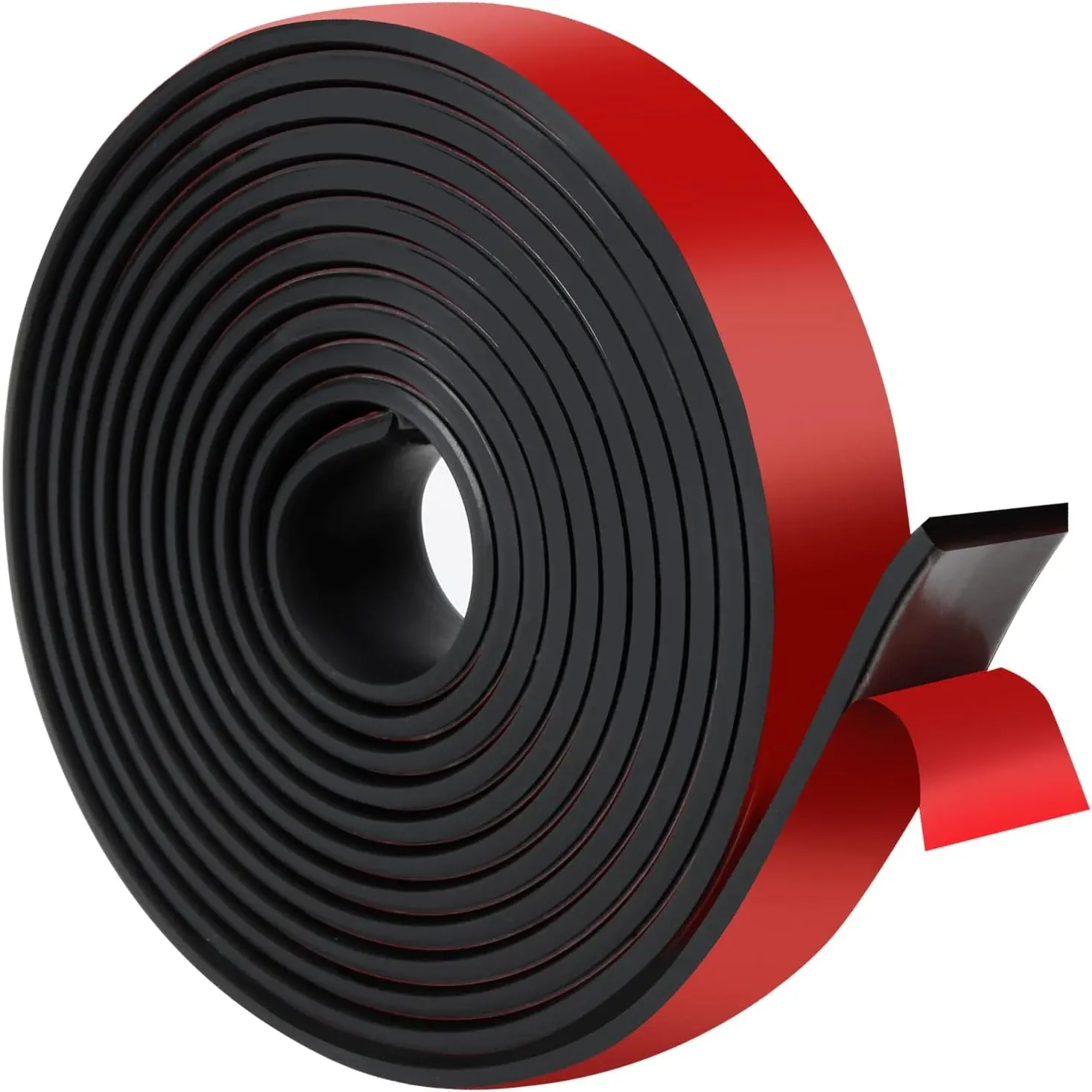 Adhesive Neoprene Rubber Strip Roll with Self Stick Backing for Gaskets Pads Seals Crafts and Protection, 1 Inch x 1/8 Inch x 10 Ft