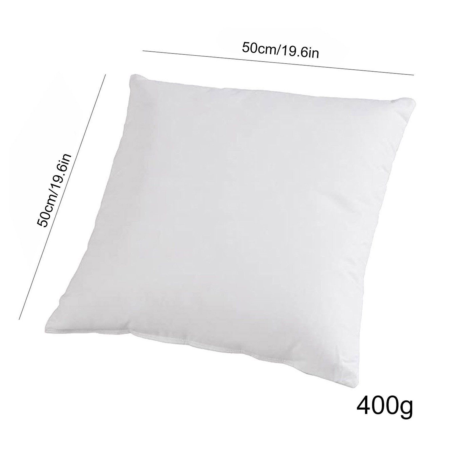 19.6"x19.6" Throw Pillow Insert, Christmas Decor Cushion Core with Non-woven Cotton, Soft Support Lumbar Cushion