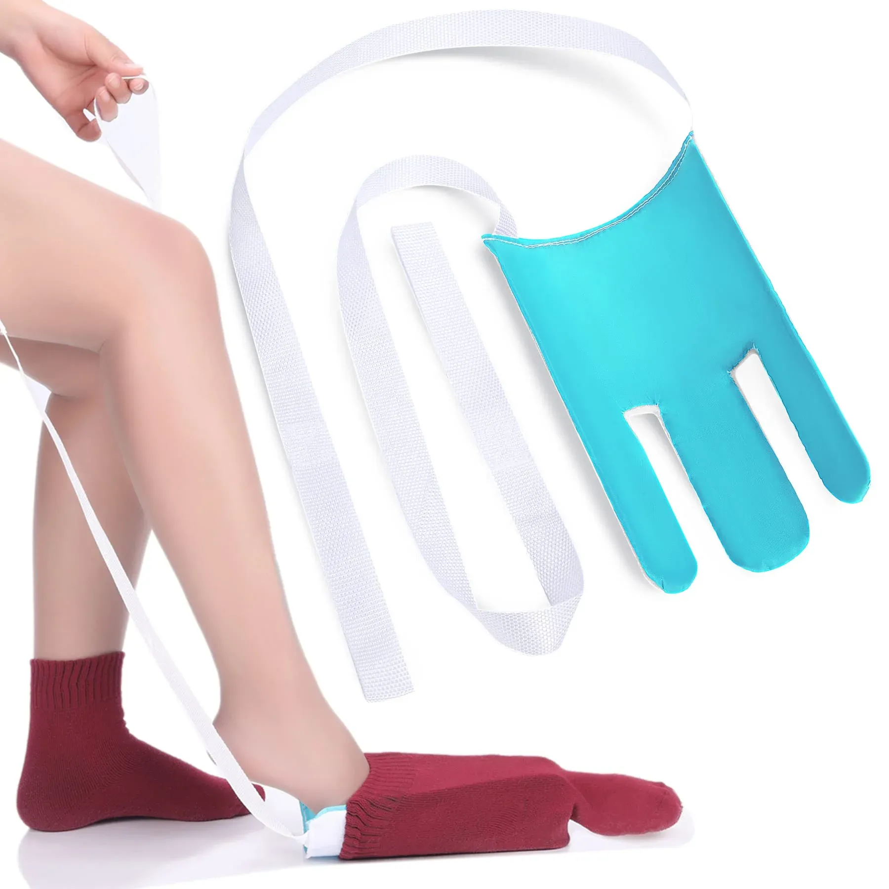 Sock Aid Device for Seniors, Sock Helper Easy on Easy Off, Assist for Elderly Disabled Knee or Back Injuries Putting on Socks