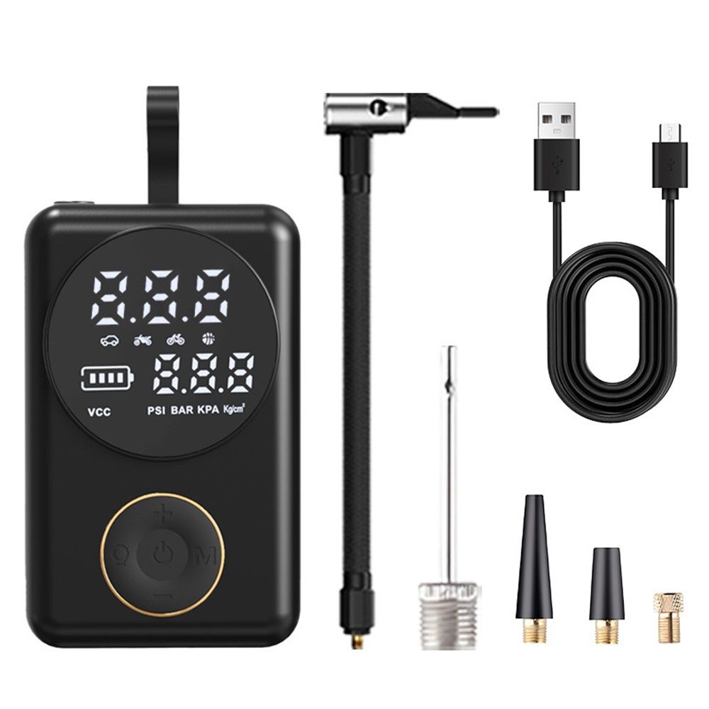 Tire Inflator Portable Air Compressor-Air Pump 150PSI Cordless Electric for Car, Motorcycle, Bike, Ball, with Tire Gauge Pressure, Dual-Use Type