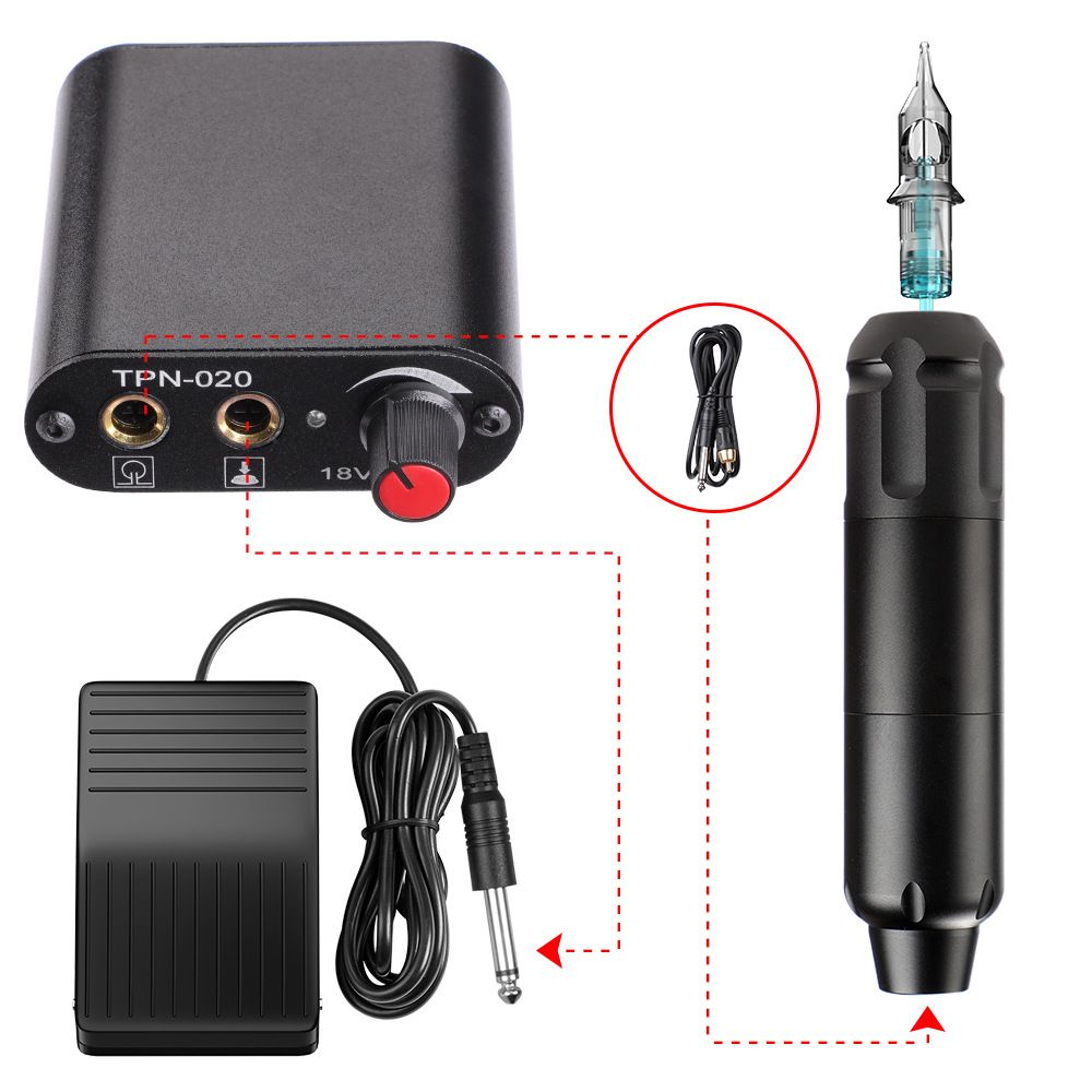 Wireless Tattoo Tattoo Kit Complete with 10pcs Tattoo Cartridge Needles Tattoo Battery Kit Tattoo Complete Wireless Tattoo Machine Kit