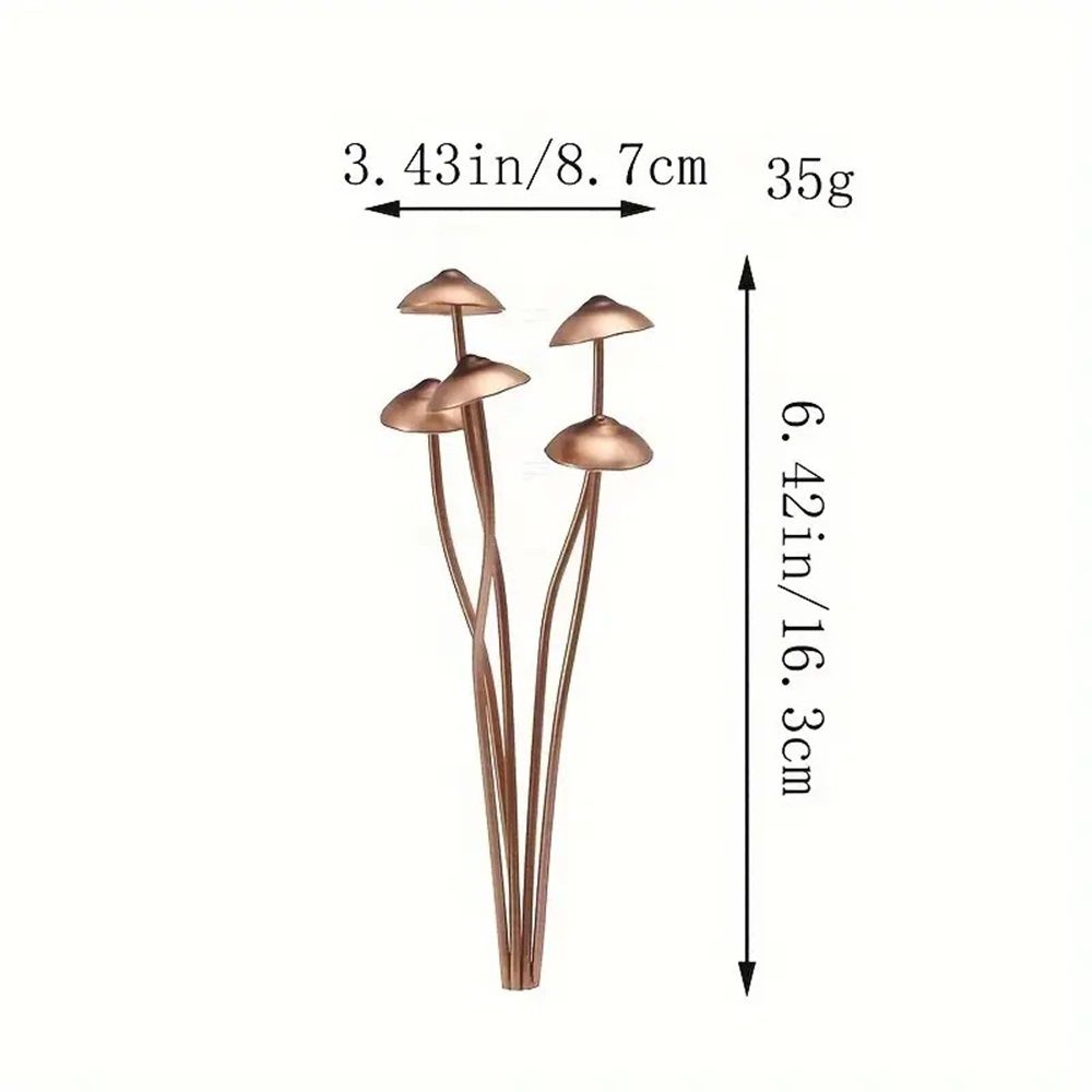 2pcs Metal Mushroom Garden Statue Stake,Flower Pot Decoration,Outdoor Statue Mushroom Ground Decoration for Garden Patio Lawn Yard Plant Decorations,Outdoor Garden Yard Art Accessories