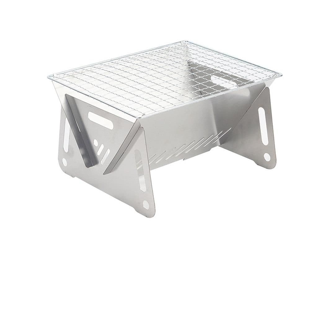 Mini Portable Charcoal Grill,Small BBQ Grill Tabletop Fire Pit for Camping Patio Outdoor Stainless Steel Camping Folding Barbecue Grills Grills