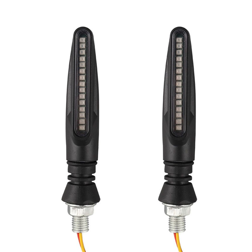 4PCS Motorcycle Indicators - Flowing Turn Signal Lights, Daytime Running and Brake Lights - 12V LED Amber White Red for Motorbike