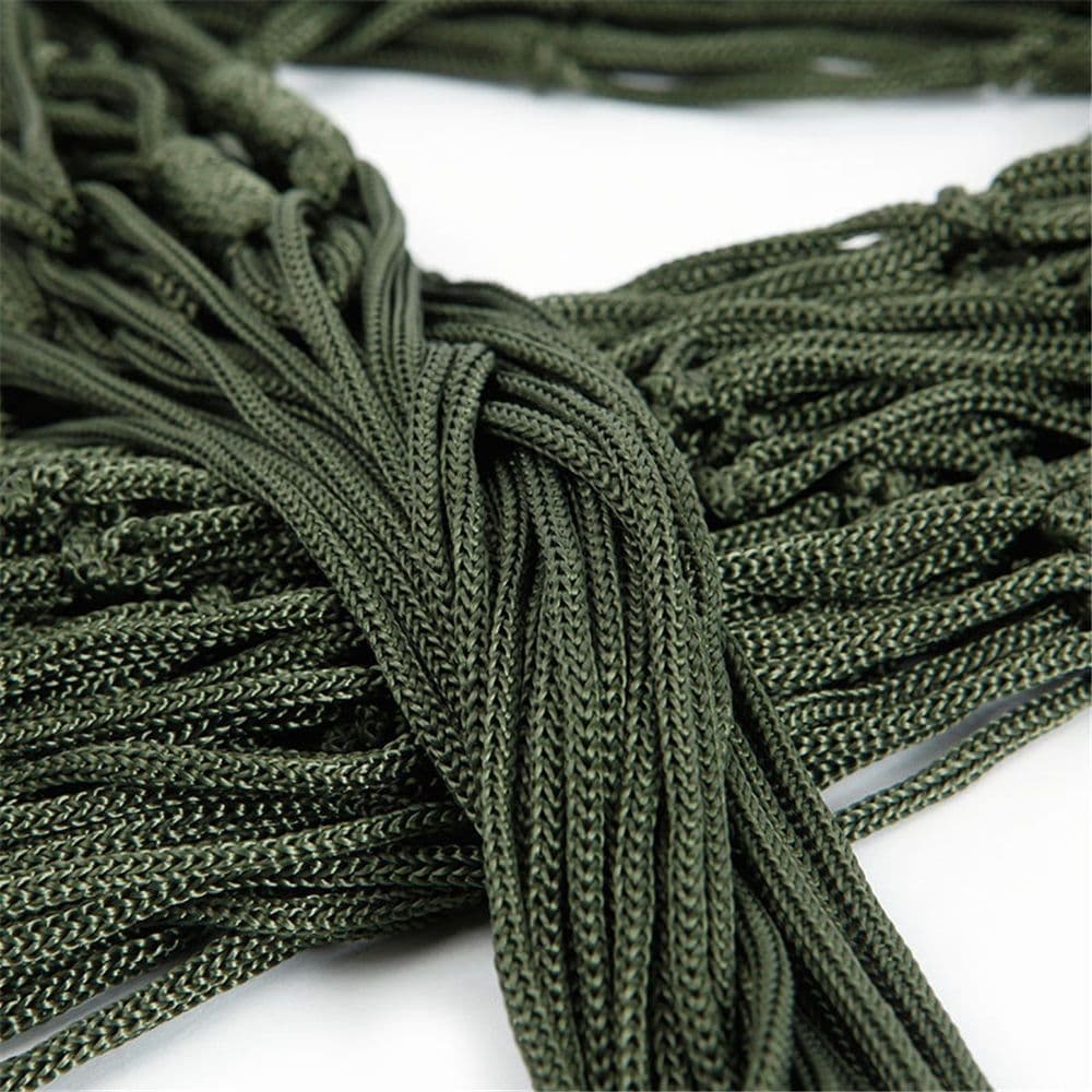 Travel Hammock,Camping Hammock, Outdoor Sport Hammock Army Green Net Mesh Nylon Sleeping Bed with Hooks for Garden Beach Camping Hunting Hiking Traveling (Green)